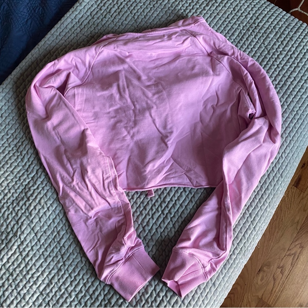 Spiritual Gangster Pink Crop Hoodie Sweatshirt Pullover Jumper Medium Vibes - Picture 7 of 8